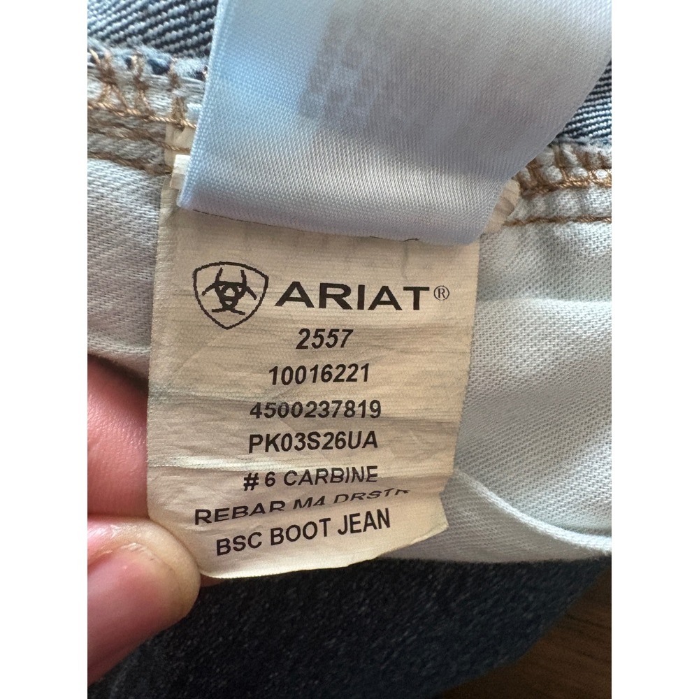 Ariat Rebar M4 Relaxed Boot Mens Jeans Blue Medium Wash Denim 34x34 10016223 - Picture 10 of 11